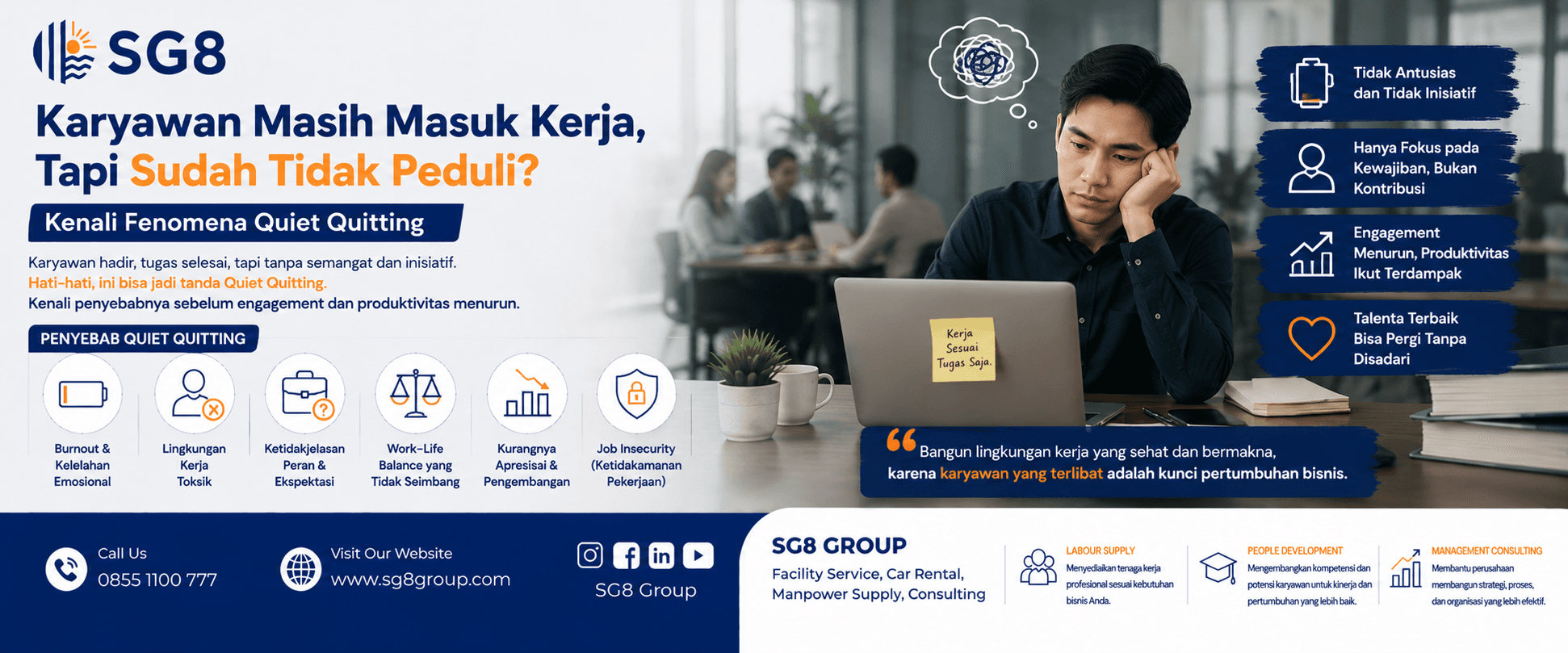 Karyawan Masih Masuk Kerja, Tapi Sudah Tidak Peduli? Kenali Fenomena Quiet Quitting